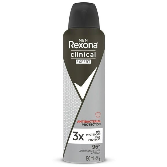Antitranspirante Rexona clinical expert en aerosol para caballero 150 ml