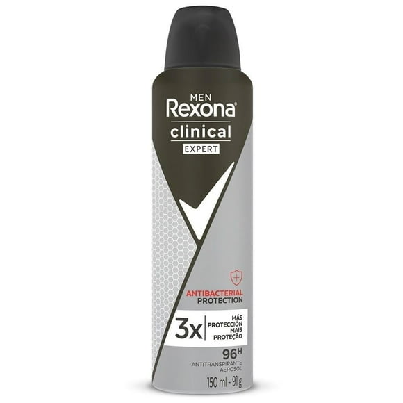 Antitranspirante Rexona clinical expert en aerosol para caballero 150 ml