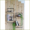 thumbnail image 3 of Industrial 2-Tier Wall Shelf with Plate Grooves, 12x6x27 Inches | Iron | Black Brown, 3 of 9