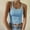 Light Blue, variant on Pincandy Women's Fashionable And Sexy Camisole Round Neck Solid Color Basic Double Lined Scoop Neck Tank Tops Adjustable Cami Tank Summer Sleeveless Tops,Black,L