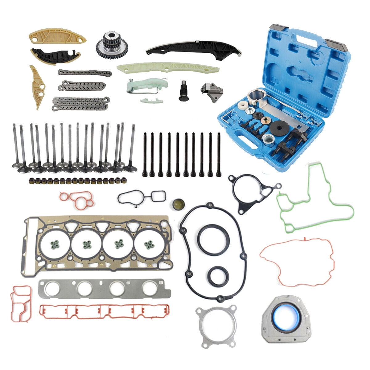 Repair Kit Timing Chain Tool Kit Head Gasket For VW GTI Jetta Audi A4 1.8 2.0TSI
