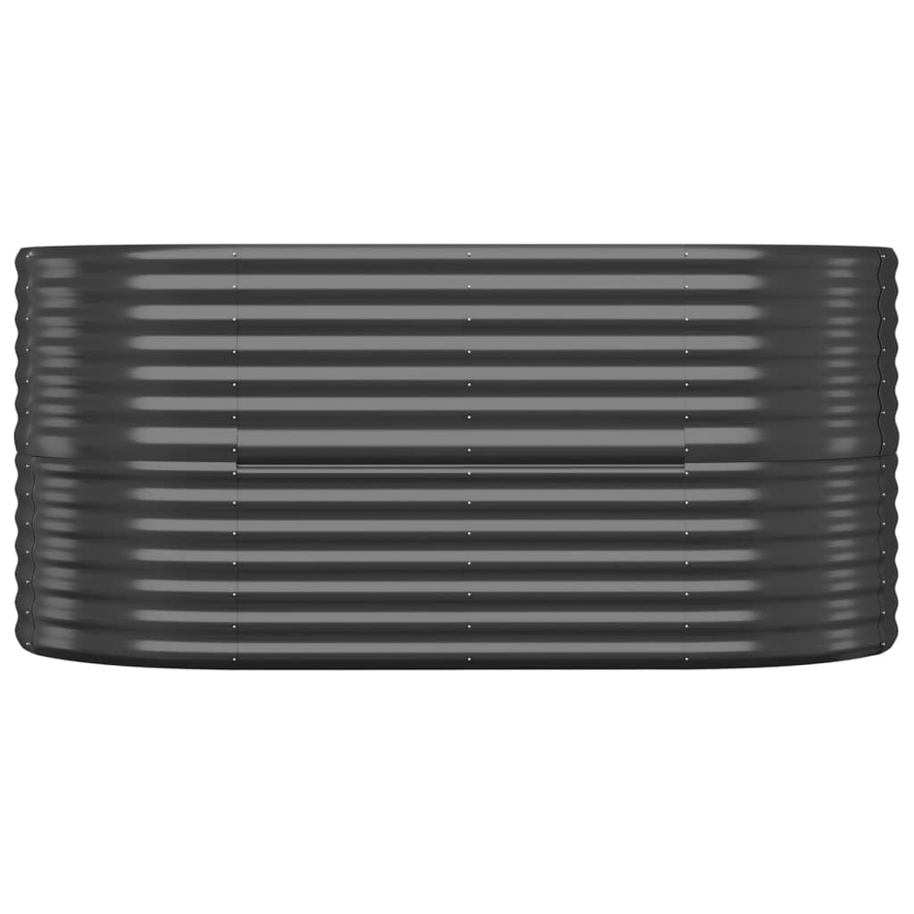 vidaXL Garden Raised Bed Powder-coated Steel 59.8"x31.5"x26.8" Anthracite