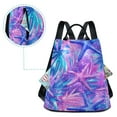 thumbnail image 5 of FORMRS Women's Travel Backpack Purse Anti-Theft Hidden Pockets Casual Shoulder Bag, Purple Starfish Pattern, 5 of 7