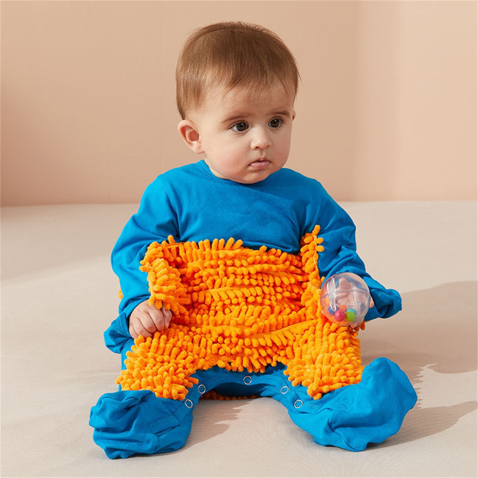 XYIJANI Clearance Baby Boy's Clothing Baby Girls Boys Long Sleeved Crawl Jumpsuit Newborn Bag Hand Bag Feet Soiled Mop Suit for 0 To 24 Years Baby Gifts for Girls (Blue,85)
