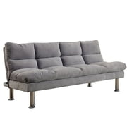 Gray Futon Sofa With Contemporary Style