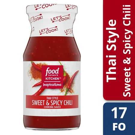 (2 Pack) Food Network Kitchen Inspirations Thai Style Sweet & Spicy Chili Cooking Sauce, 15 oz (Best Thai Red Curry Sauce In A Jar)