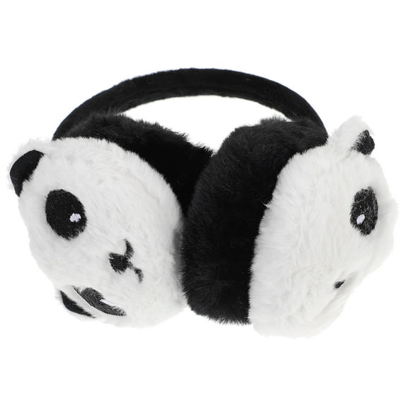 LOLIPPYY 1Pc Soft Plush Panda Ear Muffs Beige Winter Ear Protectors Comfortable and Durable