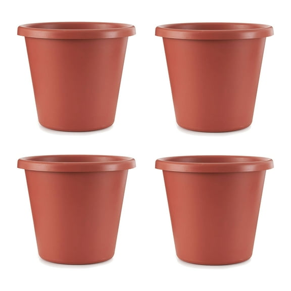 The HC Companies 20" Classic Flower Pot Planter, Terra Cotta (4 Pack)