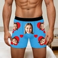 thumbnail image 4 of KHONTS Men's Personalized Boxers Husband Boyfriend Funny Boxers for Men Valentine's Day Birthday for Him Sky Blue S, 4 of 8