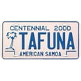 thumbnail image 1 of American Samoa 2000 Tafuna Novelty Car License Plate, 1 of 3