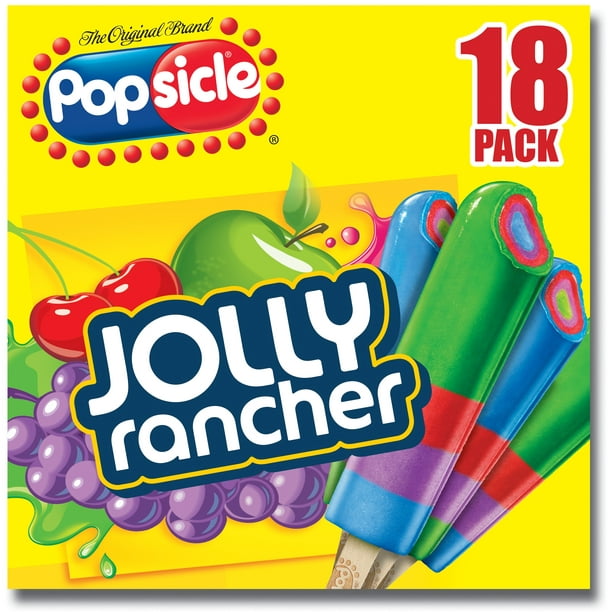 Popsicle Jolly Rancher Ice Pops Candy Flavor Ice Pops 29 7 Oz 18 Count Walmart Com Walmart Com