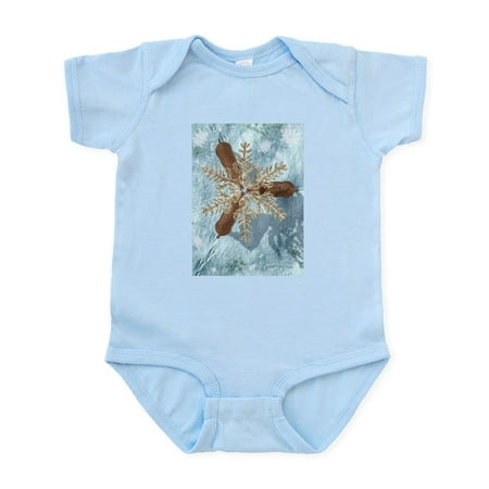 

CafePress - Reindeer Forming Snow Flake W Infant Bodysuit - Baby Light Bodysuit Size Newborn - 24 Months