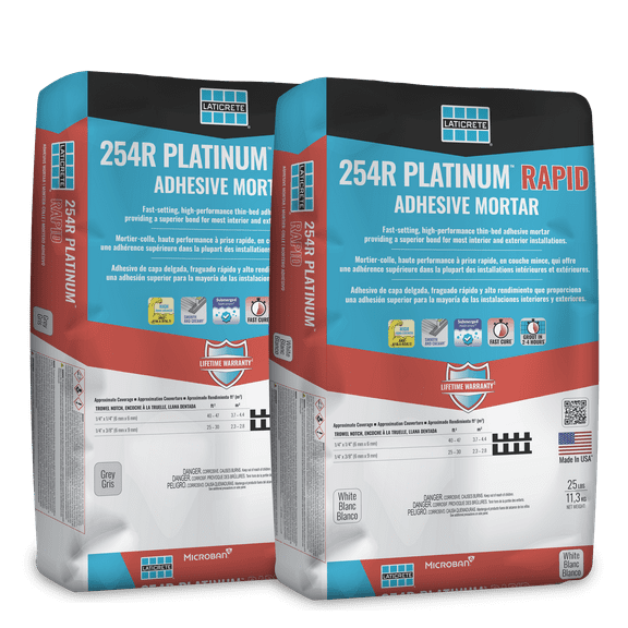 Laticrete 254R Platinum Rapid Thin-Set Mortar, Grey - 25LB