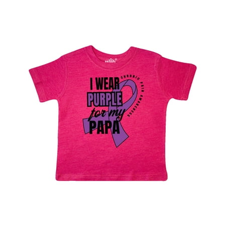 

Inktastic Chronic Pain I Wear Purple For My Papa Gift Toddler Boy or Toddler Girl T-Shirt