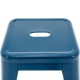 thumbnail image 6 of 18 Inch Industrial Metal Bar Stools Set of 2, Stackable Indoor/Outdoor Stackable Kitchen Dining Chair, Backless Kitchen Short Stools (Dark Blue), 6 of 10