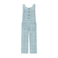 thumbnail image 5 of Tnhcen Women’s Check Print Romper 2025 Summer Sleeveless Jumpsuit with Pockets | Retro Lightweight Pre-shrunk Cotton-like Casual Pants Romper for Women S-2XL, 5 of 7
