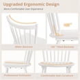 thumbnail image 5 of Dycanpo 18" Dining Room Chairs Set of 4, Farmhouse Wooden Spindle Back Kitchen Chairs, White, 5 of 8