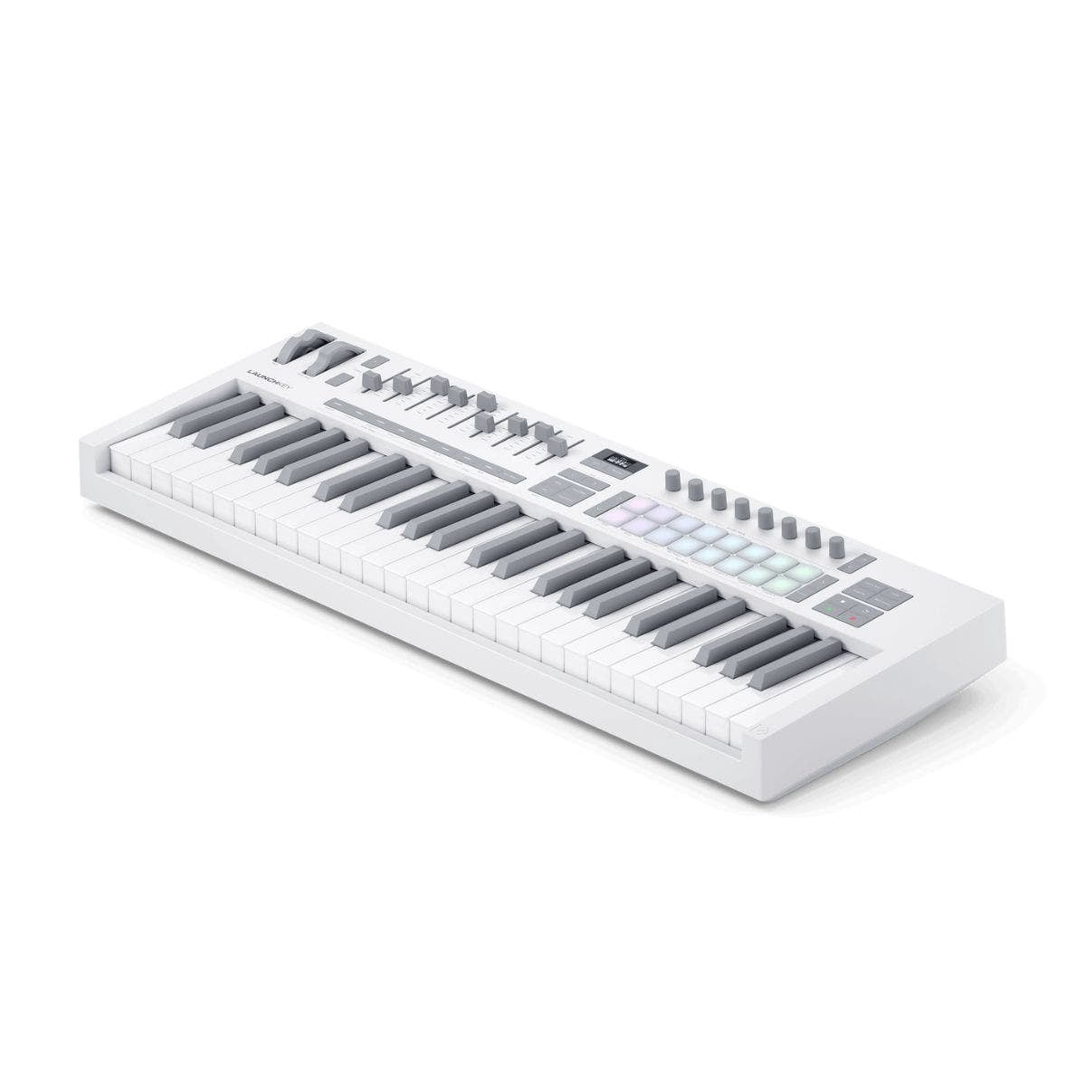 Novation Launchkey 49 MK4 Semi-Weighted USB MIDI Keyboard Controller with OLED Display - White