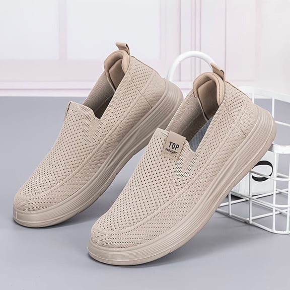 Summer New Men's Casual Sports Simple Fashion Versatile Loafers Low-Top Flat Sole Woven Mesh Breathable