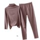 thumbnail image 5 of Guardurnaity Ropa interior térmica de invierno frío, pijama adelgazante de manga larga, traje de cuello medio alto, camisa cálida, Top cálido, accesorio conjuntos de ropa caqui oscuro SG Guardurnaity AP013788-19, 5 of 6