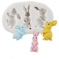 thumbnail image 2 of Molde De Silicona Para Fondant De Conejo De Pascua 3D, Molde Para Pasta De Goma Y Pastel De Chocolate, Cerámica Suave, Herramienta De Cocina, Herramientas De Decoración matsuzay HA022726-00, 2 of 7
