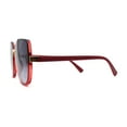 thumbnail image 3 of Womens Slick Rimless 90s Fashion Butterfly Plastic Sunglasses Red Smoke, 3 of 4