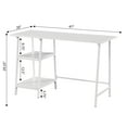 thumbnail image 4 of Convenience Concepts Designs2Go 29.25 in. Trestle Wood Metal Desk with Removable Shelves, White/White, All Ages, 4 of 8