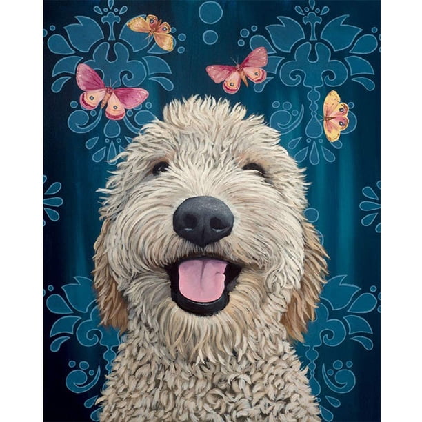 Cuadros Decorativos Perro 5D DIY Diamond Painting Kits Resina Ronda completa Sywqhk Nuevos Originales