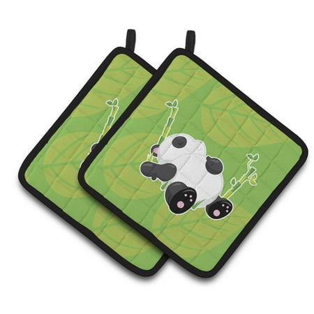 

Caroline s Treasures Passed Out Panda Pair of Pot Holders