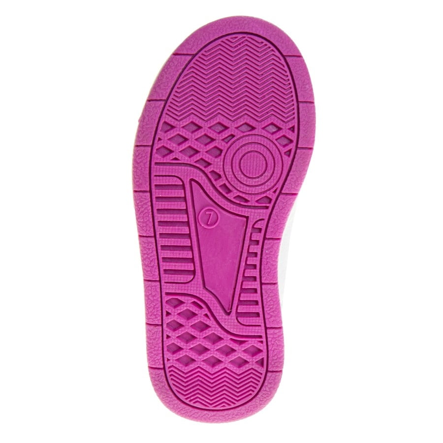 Hello Kitty Girls Hook And Loop Casual Sneakers. (Toddler Little Kids), Color: White Pink, Size: 7