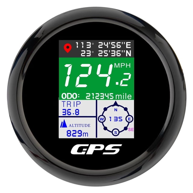 Car Boat 52mm 85mm Digital GPS Speedometer ODO With Longitude Latitude Altitude With Adjustable MPH Knots Km/h For RV Ship