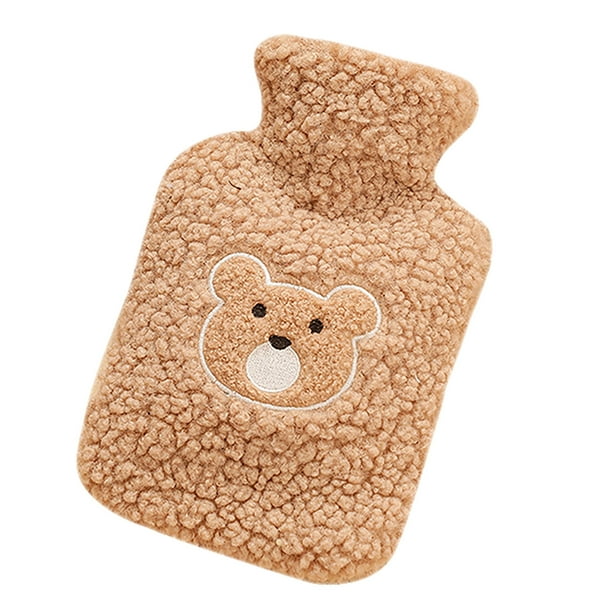 Xihbxyly Hallazgos de ganga Bolsa de agua caliente para enjuagar y bolsa de agua caliente para llenar en invierno Bolsa de agua caliente con funda de tela Tesoro de mano caliente