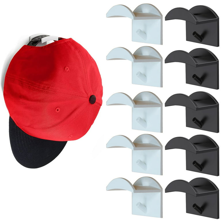 Skycase Hat Hooks for Wall,8 Pieces Adhesive Hat Hooks,No Drilling Strong  Hold Hat Hangers Minimalist Hat Rack Hooks for Baseball Caps Display,Hang  Household Items,White 