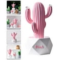 thumbnail image 3 of 1pc Resin Cactus Decoration Home Resin Craft Simulation Potted Plant (Pink), 3 of 8