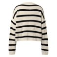 thumbnail image 6 of Ediodpoh Women Fashion Casual Long Sleeve Knit Sweater Lightweight Stripe Pullover Sweater Top Womens Sweaters Khaki M, 6 of 8