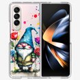 thumbnail image 1 of MUNDAZE Samsung Galaxy Z Fold 4 Shockproof Clear Hybrid Protective Phone Case Gnome Red Purple Blue Roses Garden Cover, 1 of 5