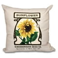 thumbnail image 2 of Simply Daisy 16" x 16" Sunflower Floral Print Pillow, Gold, 2 of 2