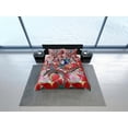 thumbnail image 4 of Artística Flor Paisley Rojo Funda Nórdica, Estética Habitación Decoración Juego de Cama, 4 of 4