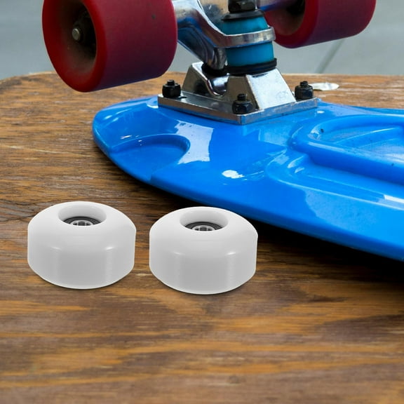 ELAYARD White PU Skateboard Wheels Enhanced Grip for Street and Parks
