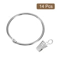 thumbnail image 3 of Anillos de cortina con clips, paquete de 14 anillos de clip para cortinas de acero al carbono, ganchos de anillos de clip para cortinas de 2.5", 3 of 5