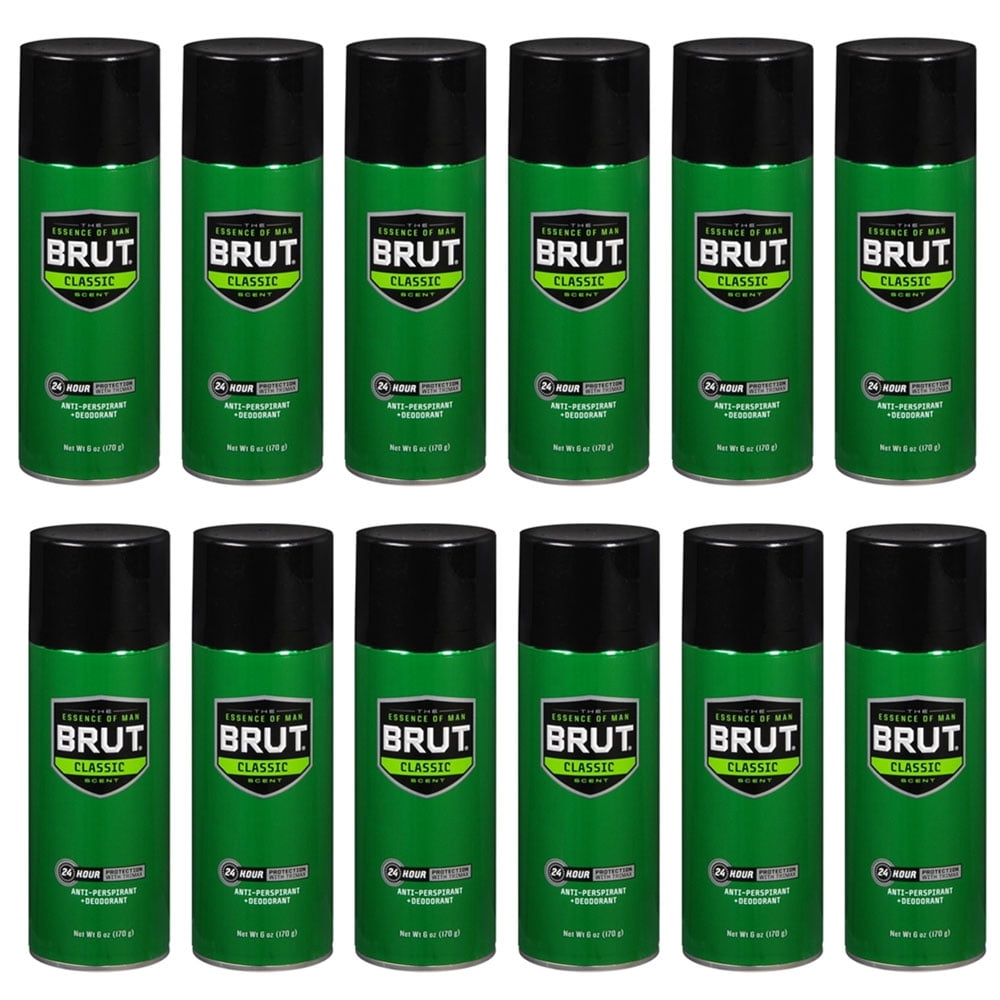 Pack of (12) BRUT AntiPerspirant Deodorant Spray, Classic 6 oz