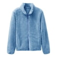 thumbnail image 2 of Hontri Women's Winter Zipper Wool Teddy Casual Coat Zipper Pocket Winter Warm Soft Jacket on Sales, Plus Size Coat for Women, 2 of 4