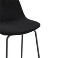thumbnail image 4 of Pemberly Row Modern Boucle Bar Height Stools (Set of 2) in Black, 4 of 5