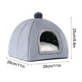 thumbnail image 2 of PALIFEUR Cat Bed Pet Beds for Cats Universal Pet Tent Thickened Cozy Cat Cave Beds for Indoor Cats Warm Pet Home Pet Bed Sleeping Cushion Cotton Pet Sofa Gray 9.8"H, 2 of 5
