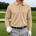 thumbnail image 6 of LWavelet Long Sleeve Polo Shirts for Men Casual Button Dress Knit Golf Shirt Classic Business Office Collared Shirts, 6 of 7