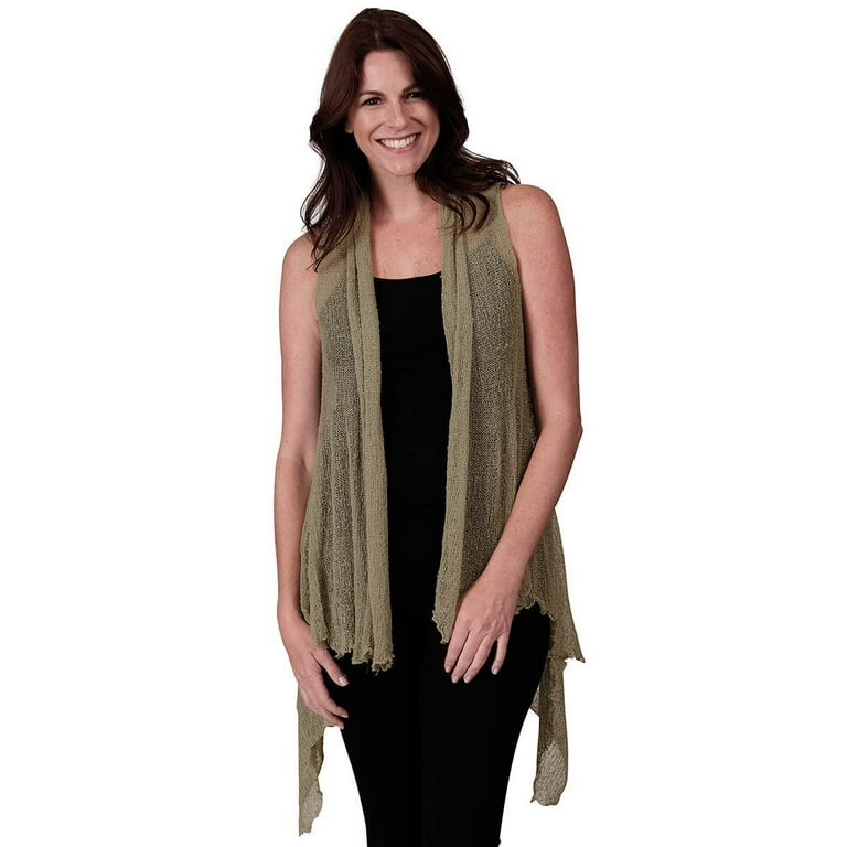 Sheer store sleeveless cardigan