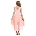 thumbnail image 4 of Yartina Flower Girl Dresses for Wedding Junior Bridesmaid A Line Maxi High Low Dress Pageant Party Pink 16, 4 of 7