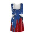 thumbnail image 4 of HEILAU 4th of July Tank Tops for Women Vest Ruffled Square Neck Printed Shirt 2025 Summer Casual Loose Sleeveless Cute T Shirt Independence Day Shirts, 4 of 8