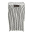 thumbnail image 2 of Courtnie Aluminum and PE Wicker Patio Trash Can, Gray and White, 2 of 11