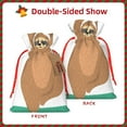 thumbnail image 2 of Fuzoiu Cute Sloth In Yoga Pose Tree Print Christmas Gift Bag,Burlap Gift Bag with Drawstring Closure & Hang Tag,Perfect for Holidays, Birthdays, and Special Occasions-Medium, 2 of 7